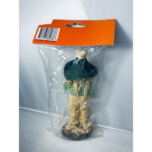 BOO-tique Halloween 7” Wooden Primitive Scarecrow With Jack-O’-Lantern Vintage - Picture 3 of 10